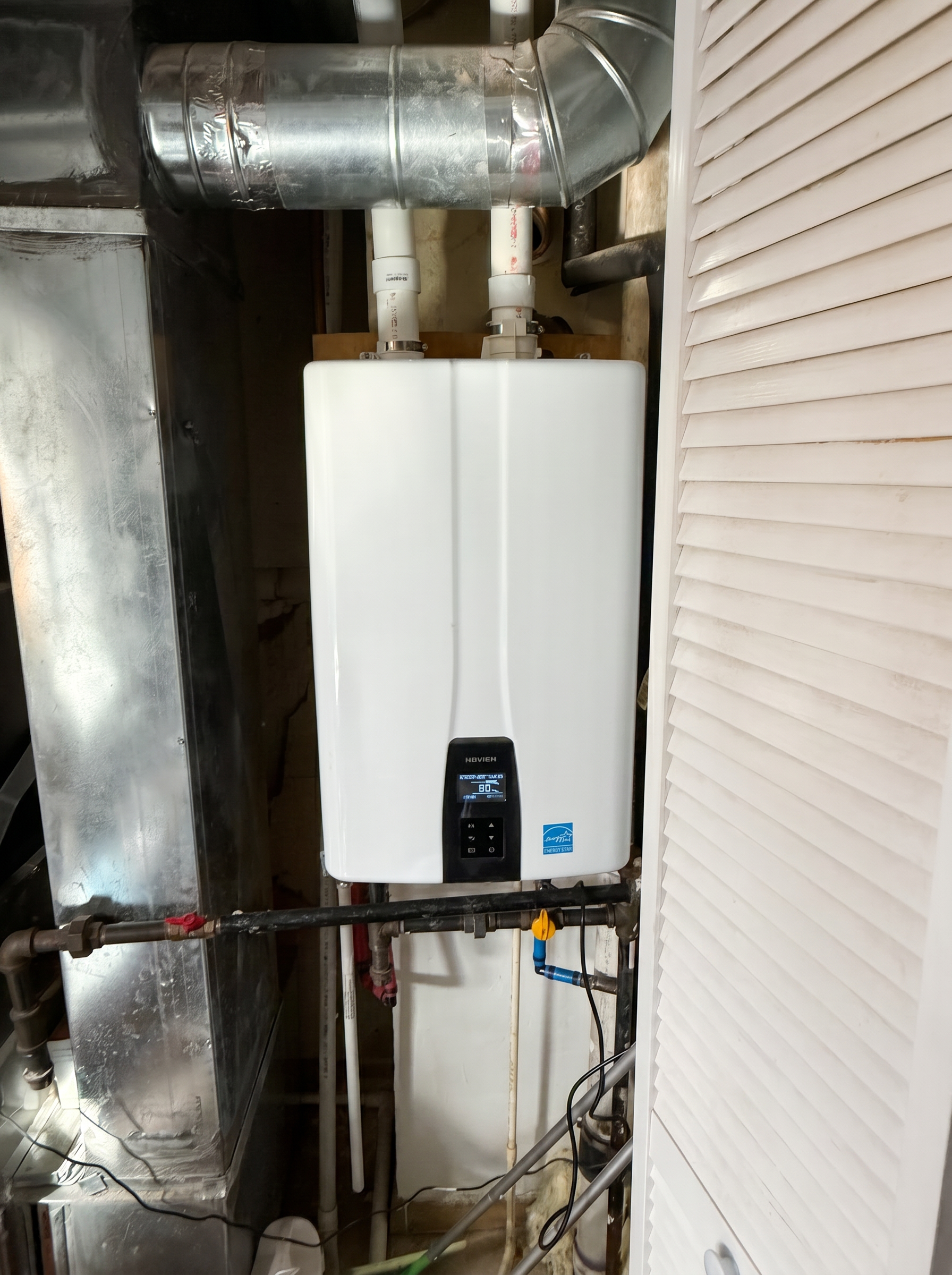 Before — old water heater in Short Pump · 23233